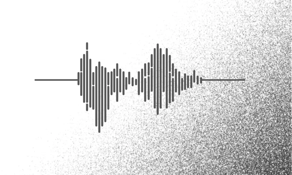 Ilustración de una onda sonora que representa el ruido mental generado por las preocupaciones financieras