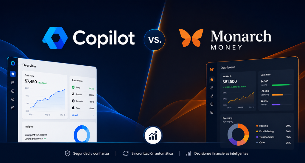 Copilot vs. Monarch Money: ¿Cuál es la mejor aplicación SaaS para gestionar tus finanzas personales?