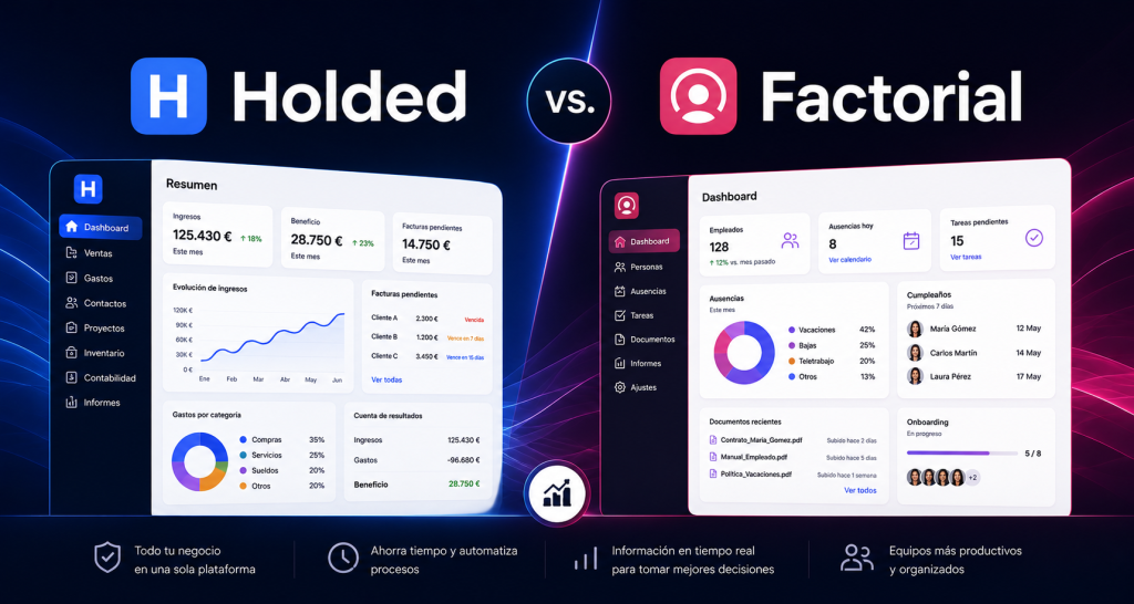 Holded vs Factorial: ¿Qué software financiero es mejor para tu negocio?