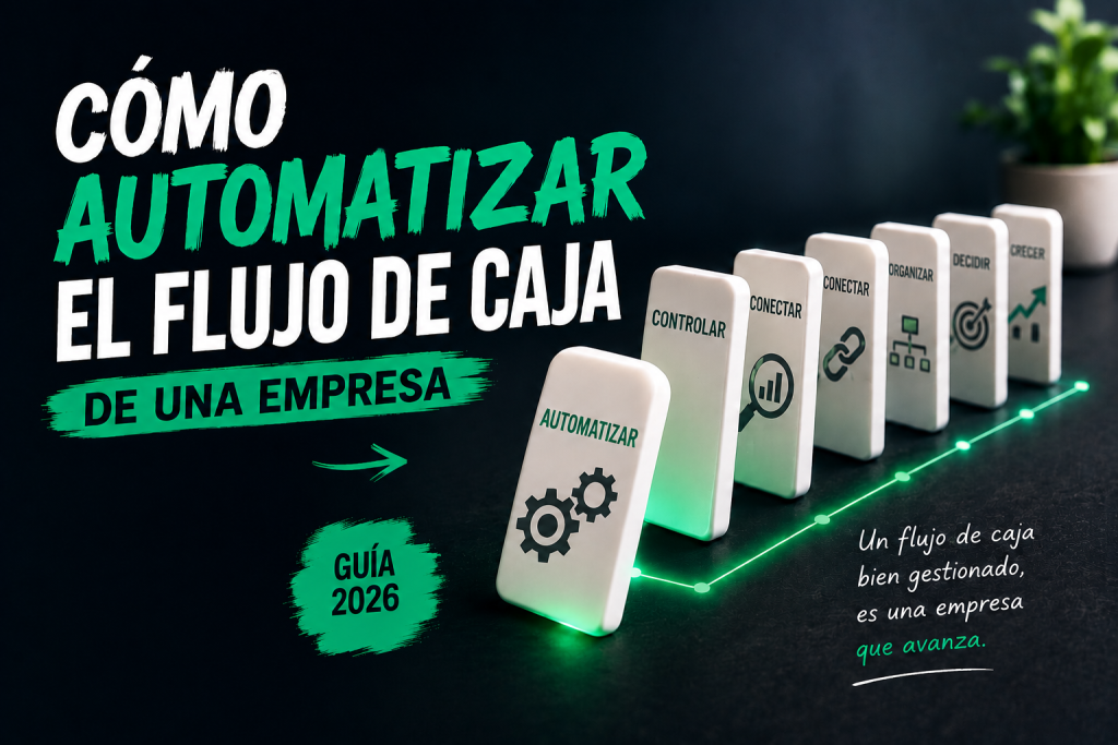 Guía 2026 para automatizar el flujo de caja de una empresa: pasos de controlar, conectar, organizar, decidir y crecer